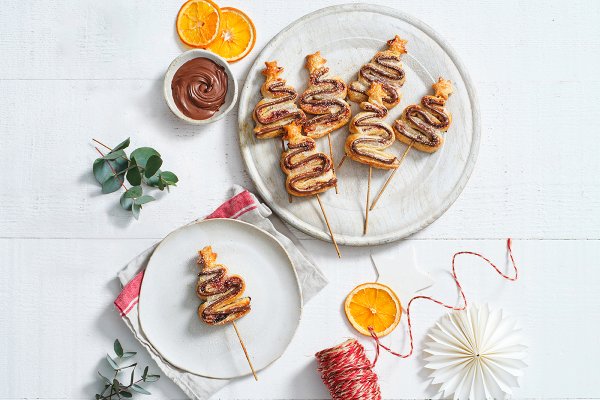 NUTELLA PUFF PASTRY TREE SKEWERS