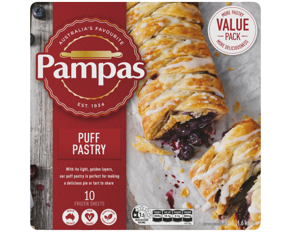 Pampas Puff Pastry Frozen 1.6 kg