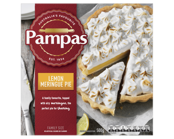 Pampas Pie Family Size Lemon Meringue 500 g