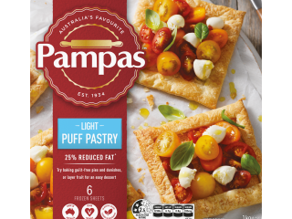 Pampas Puff Pastry 25% Reduced Fat Frozen 1 kg