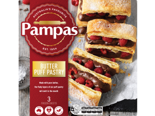 Pampas Butter Puff Pastry Frozen 550 g