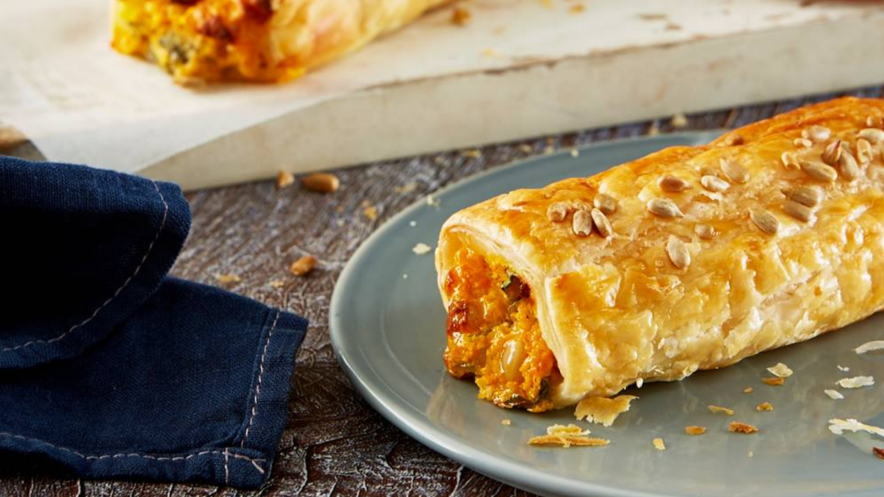 Ricotta, Pumpkin & Pinenut Sausage Rolls