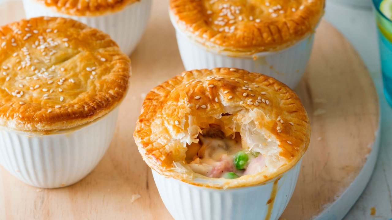 Turkey Carbonara Pot Pies